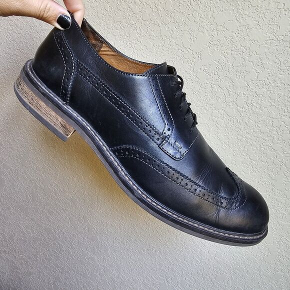 Vionic Other - Men's VIONIC Bruno Oxford Wing Tip Lace Up Shoes Black Leather US Size 11M